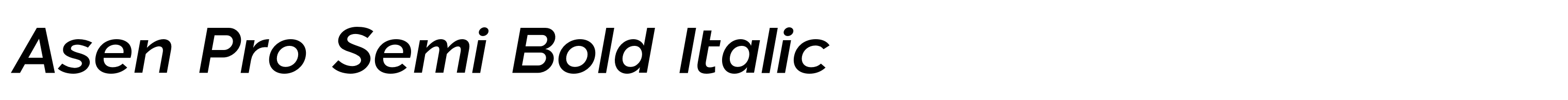 Asen Pro Semi Bold Italic